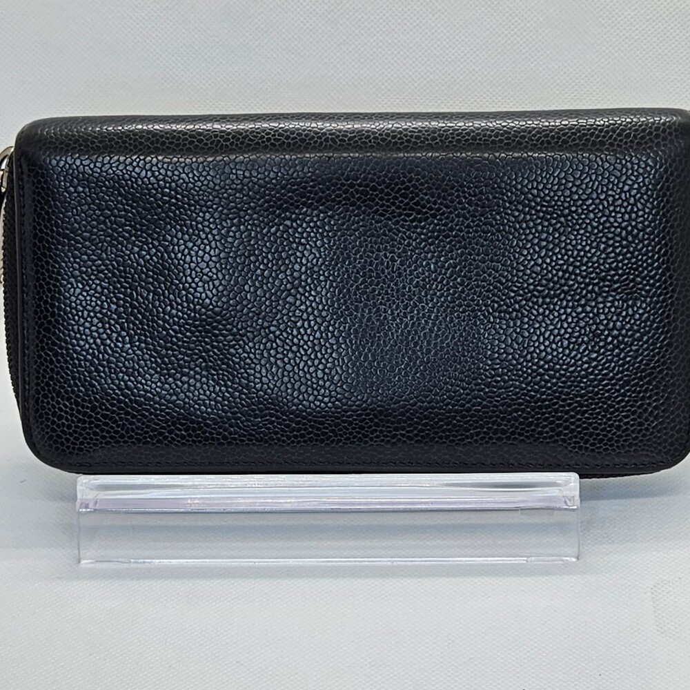 Chanel Timeless Caviar Black Leather Full Zipper Wallet - Picture 3 of 11